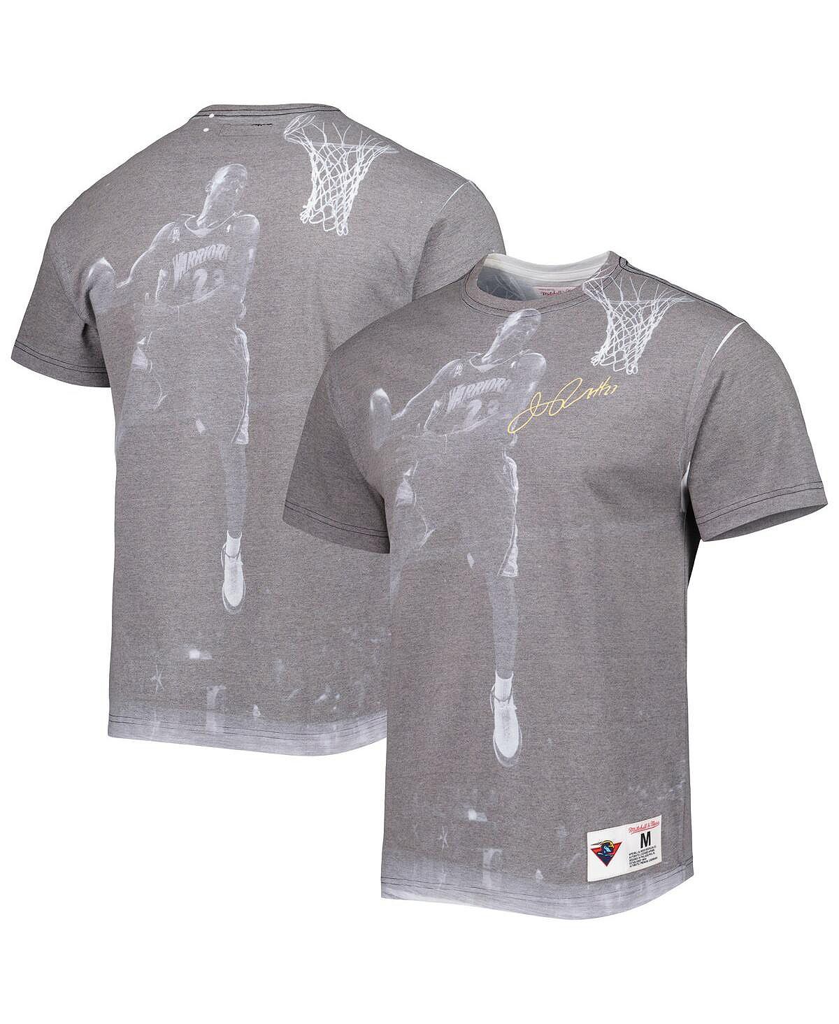 Мужская футболка jason richardson grey golden state warriors above the rim с сублимацией Mitchell & Ness, серый