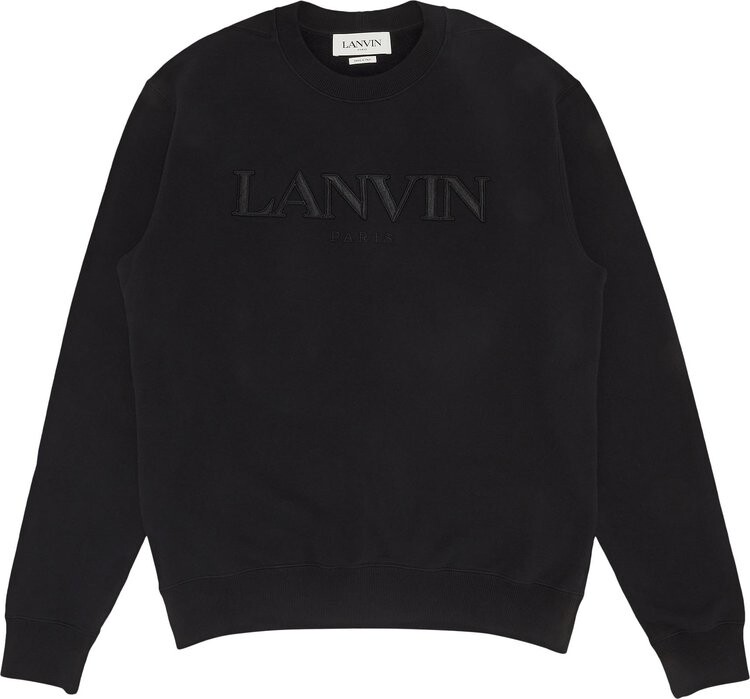 Рубашка Lanvin Embroidery Sweat Shirt 'Black', черный