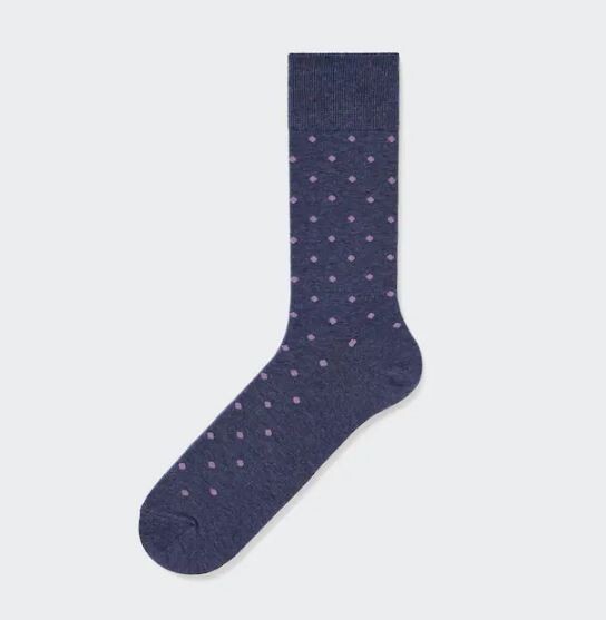 

Носки с принтом в горошек Uniqlo Dotted, синий