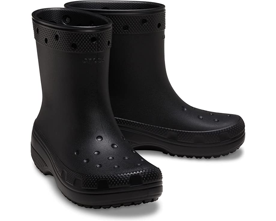 Сапоги Classic Rain Boot Crocs, черный резиновая обувь viking полусапоги classic kids boot