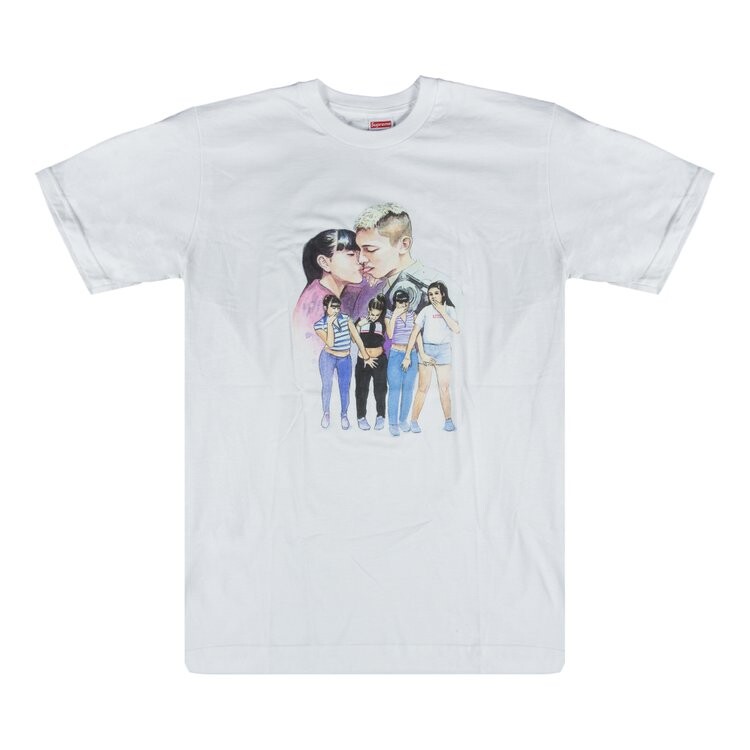 

Футболка Supreme Kiss T-Shirt 'White', белый