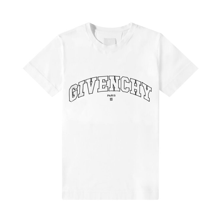 

Футболка Givenchy Classic Fit College Embroidery T-Shirt 'White/Black', белый