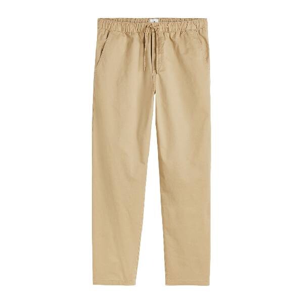 

Брюки свободного кроя H&M Relaxed Fit Twill Pull-on Pants, бежевый