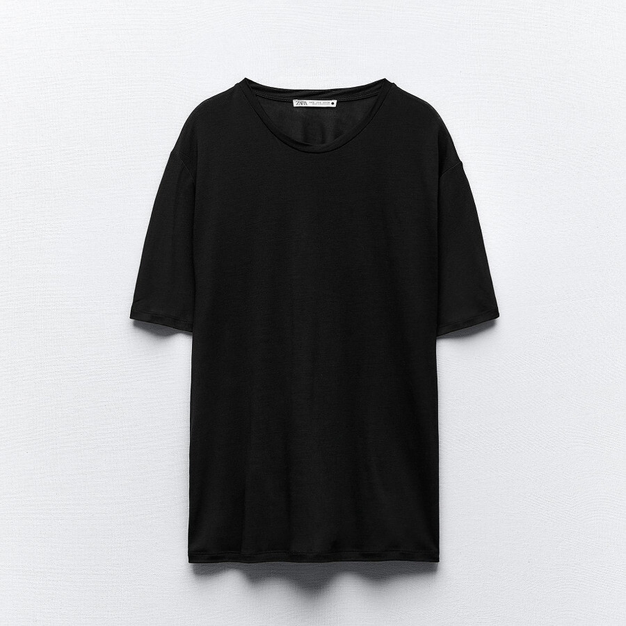 

Футболка Zara Lyocell, черный
