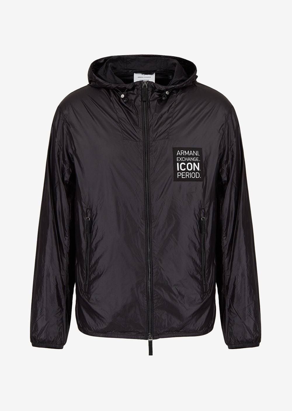 

Ветровка с капюшоном и логотипом Icon Armani Exchange, черный