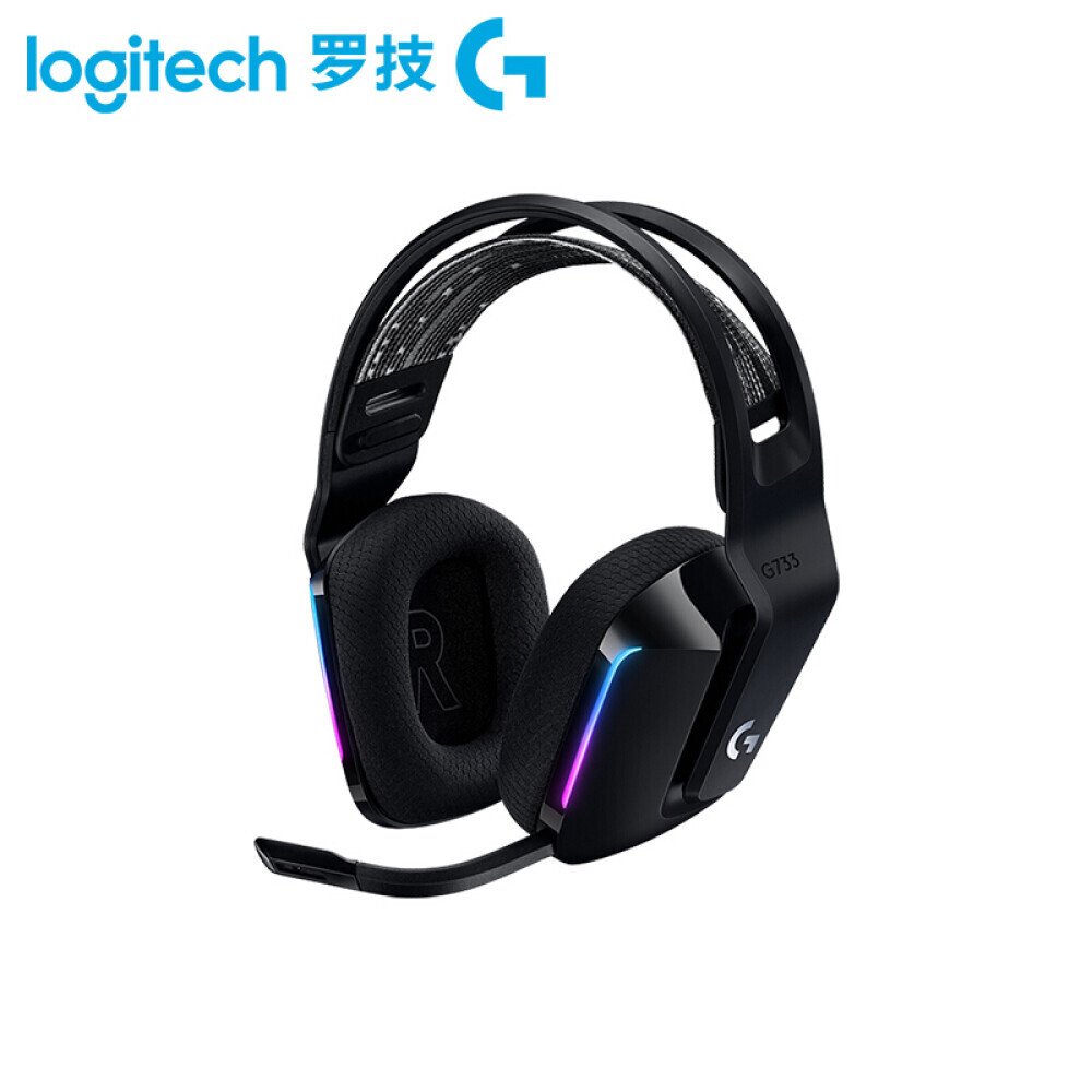 

Беспроводная игровая гарнитура Logitech G733 RGB 7.1 Surround Sound для киберспорта, черный