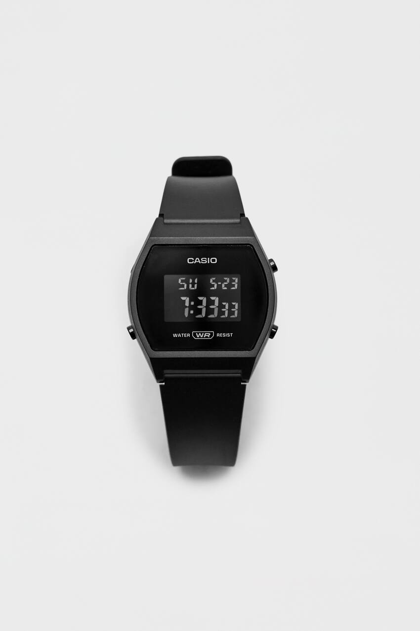Цифровые часы Casio LW-204-1BEF Pull&Bear, черный мужские спортивные часы 2022 года цифровые квадратные светодиодные часы с будильником и хронографом водонепроницаемые ультратонкие черные
