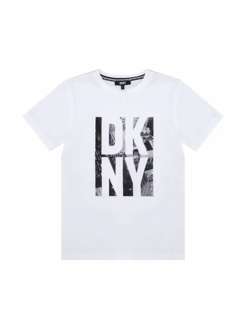 

Хлопковая футболка с логотипом DKNY