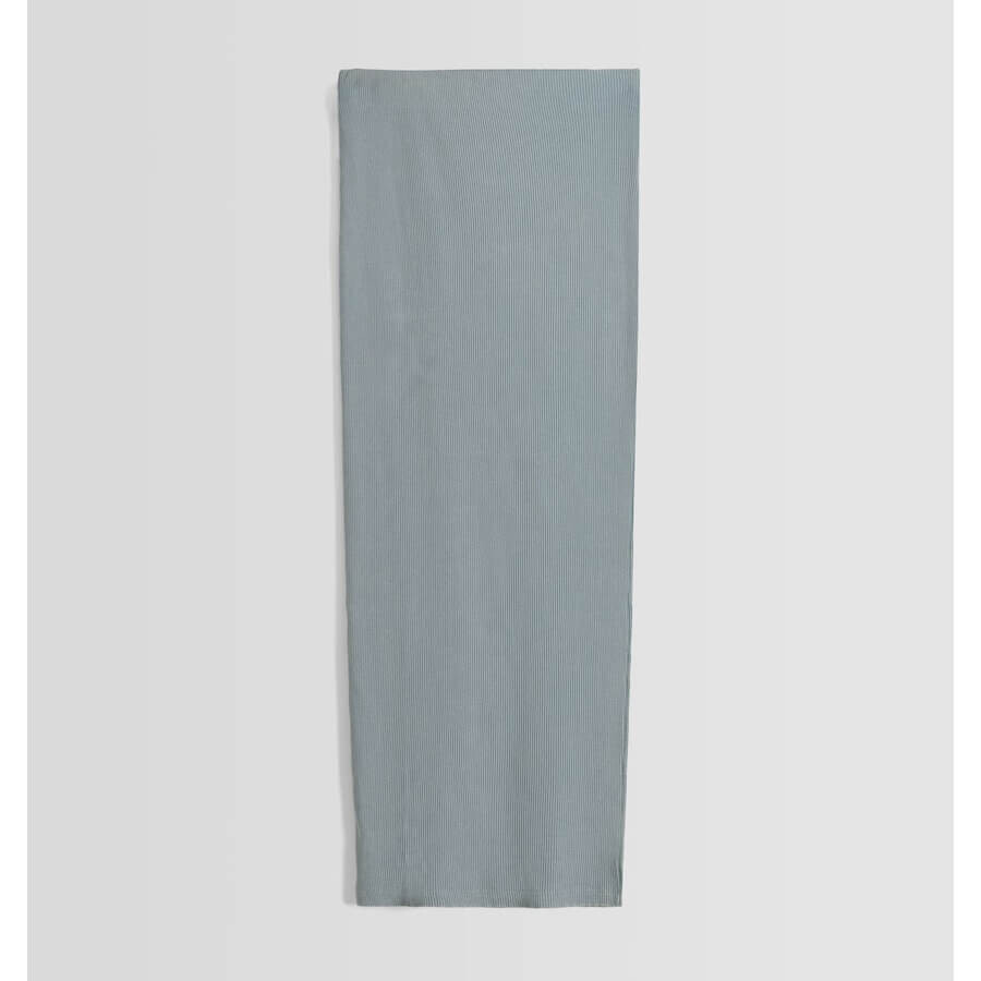 

Юбка Bershka Faded-Effect Ribbed Midi, светло-голубой
