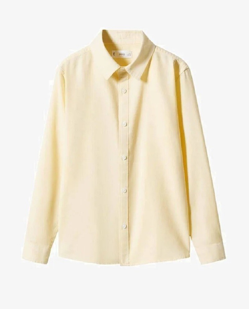 Рубашка Mango Kids Blas, светло-желтый