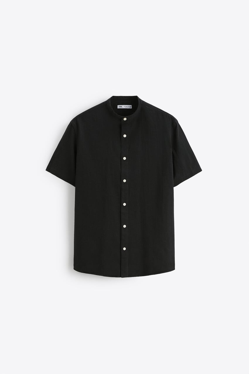 

Рубашка Zara creased-effect, чёрный