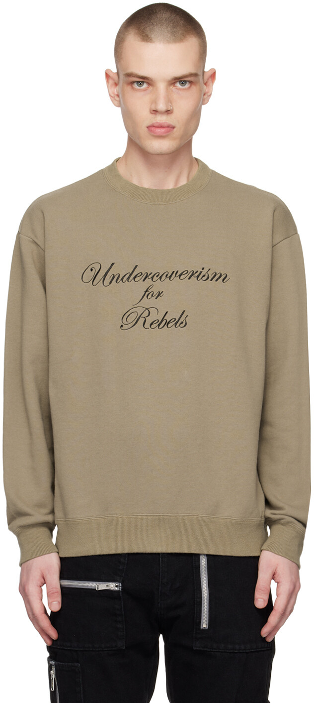 

Бежевый свитшот с вышивкой Undercoverism
