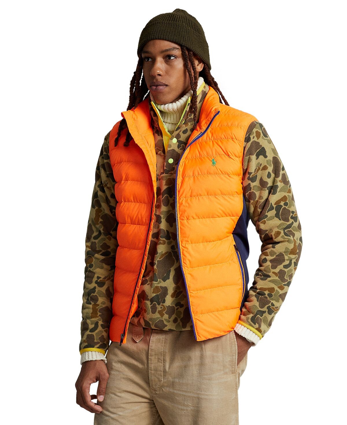 

Мужской неоновый складной водоотталкивающий жилет Polo Ralph Lauren, мульти