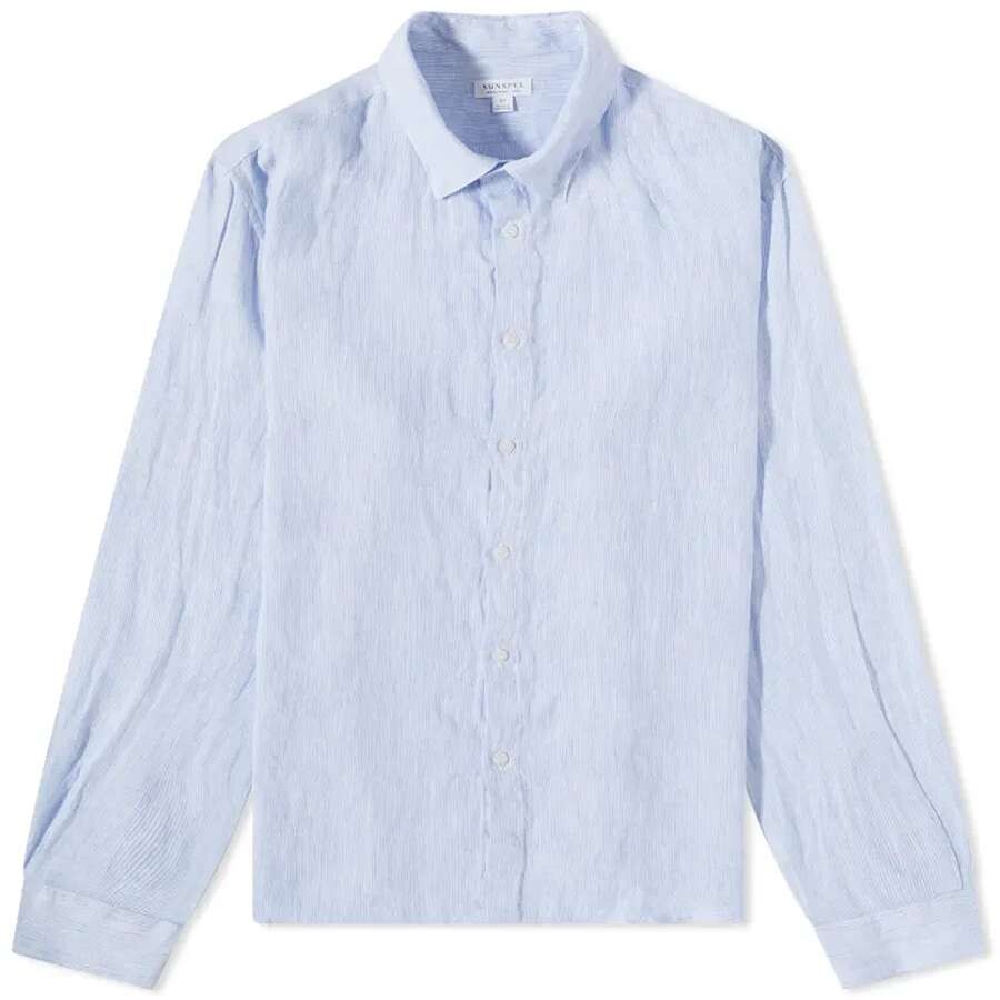 

Рубашка Sunspel Linen, голубой