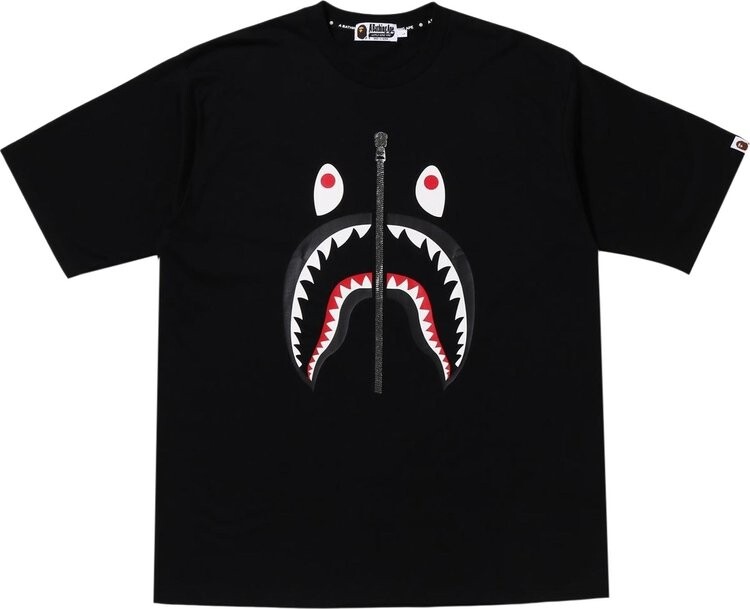 

Футболка BAPE Shark Relaxed Fit Tee 'Black', черный