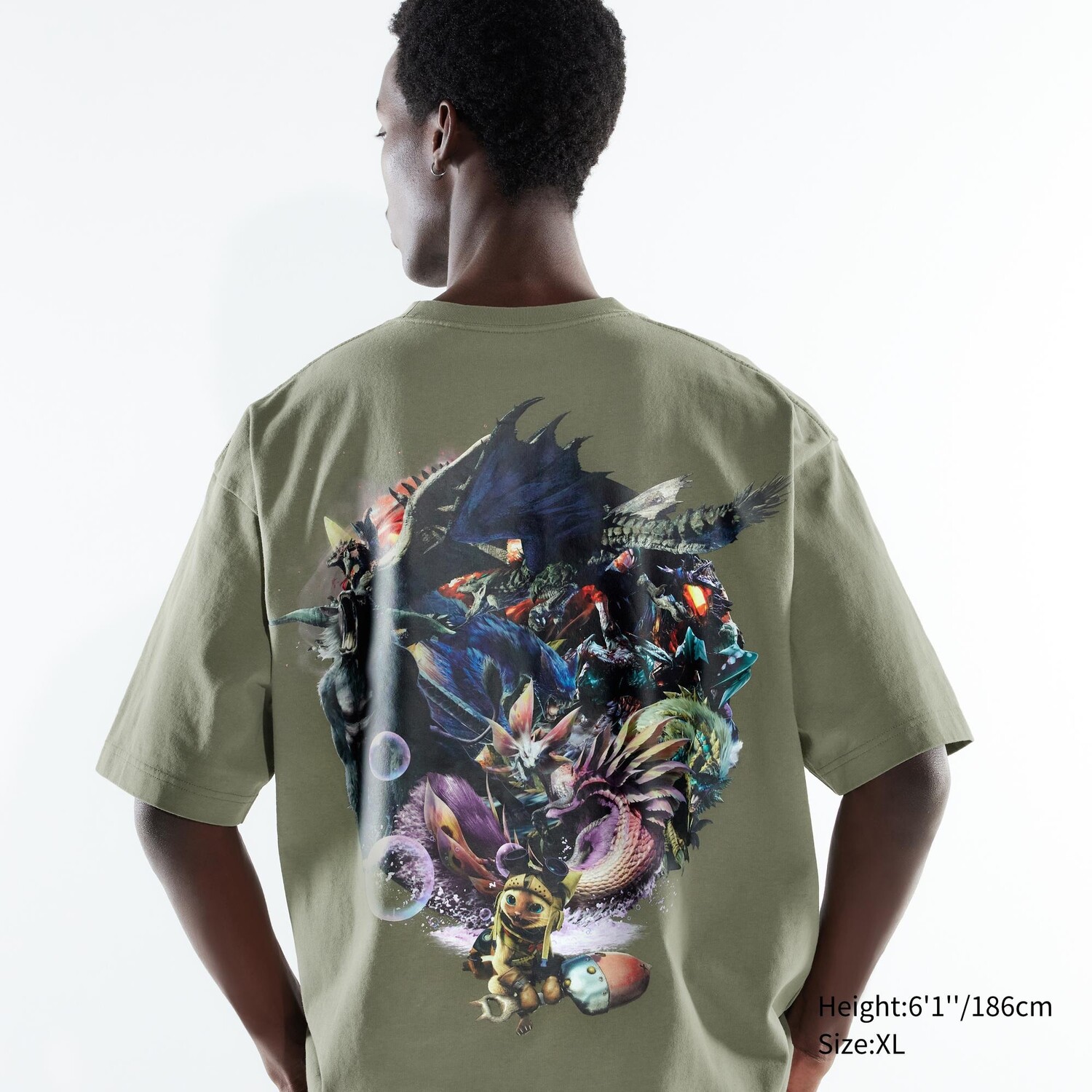 

Футболка Uniqlo Capcom 40th UT с коротким рукавом, оливковый