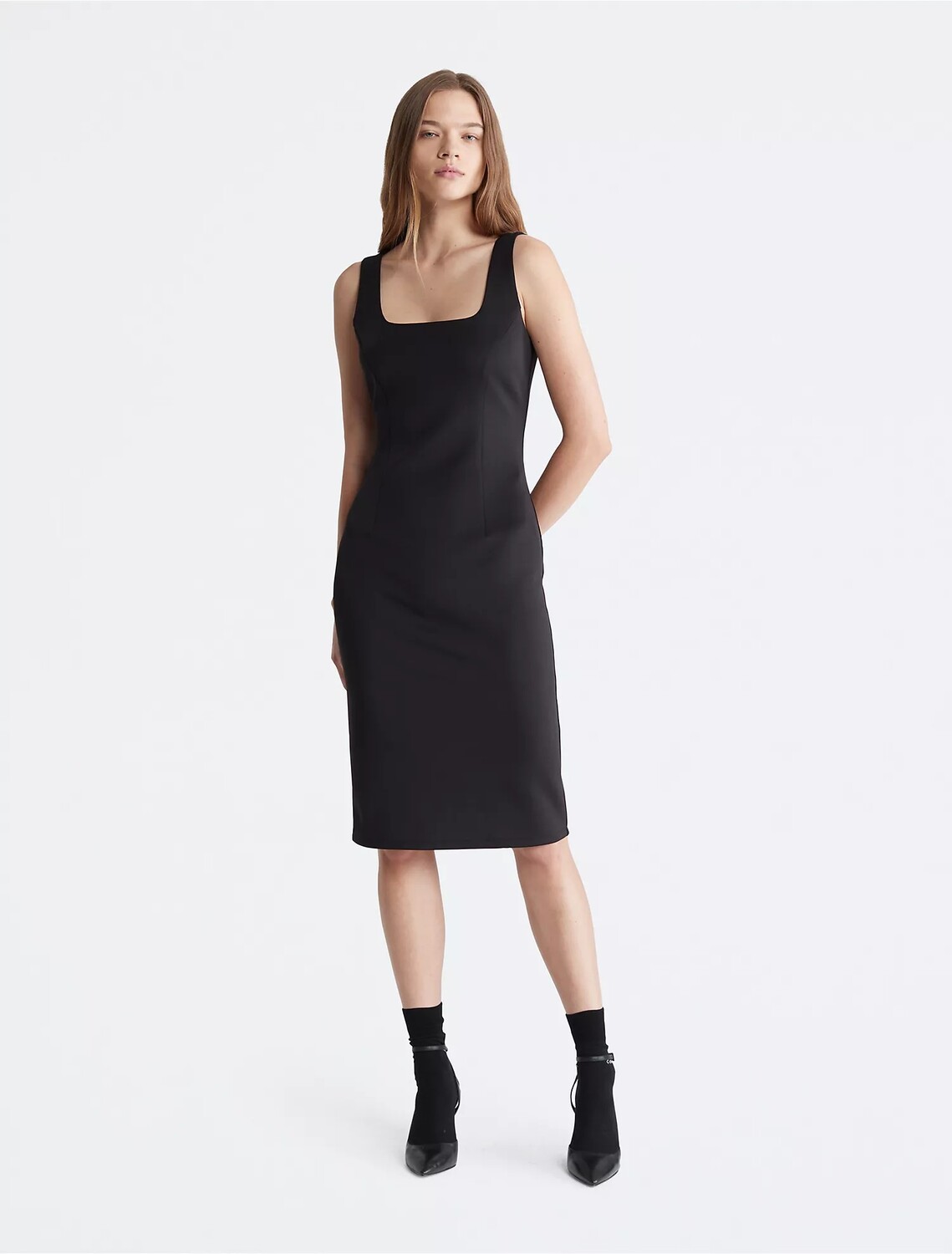 

Платье Calvin Klein Tank Midi Sheath, черный