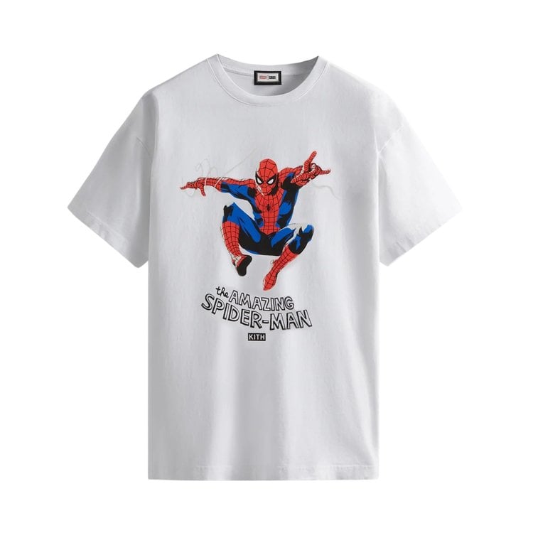 Футболка Kith For Spider-Man Amazing For Spider-Man Tee 'White', белый - фото