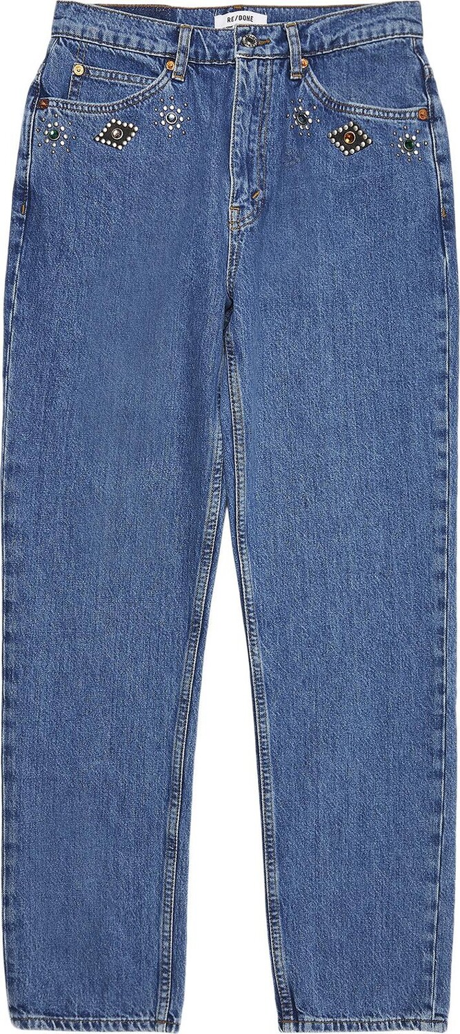 

Джинсы RE/DONE 70's Straight Jeans 'Jeweled Stoned Indigo', синий