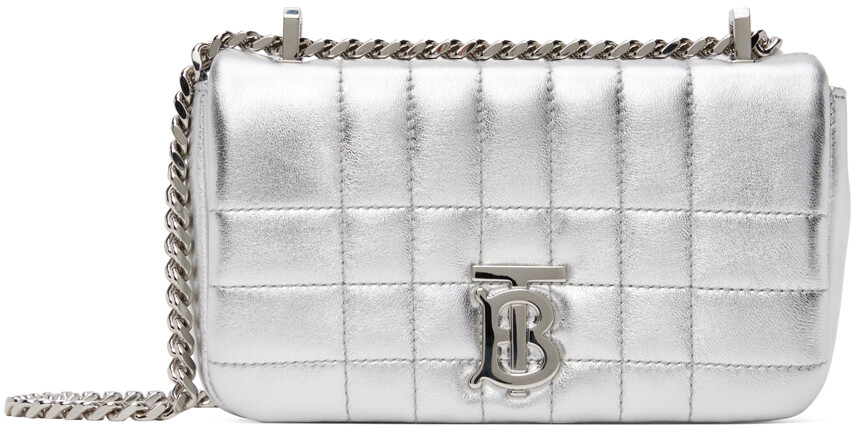 

Серебряная мини-сумка через плечо Lola Burberry