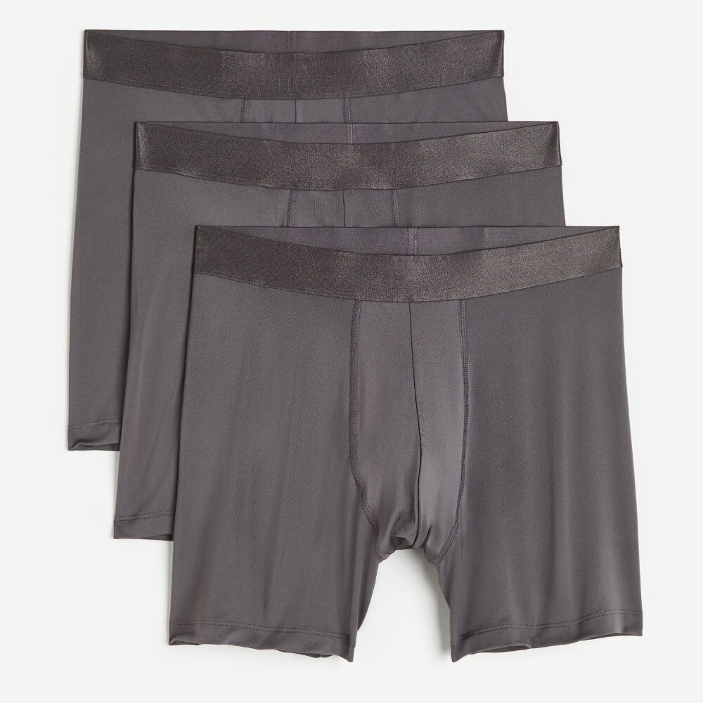 

Спортивные боксеры H&M Kids DryMove Briefs, 3 предмета, темно-серый