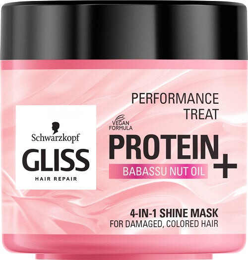 

Gliss Performance Treat 4-in-1 Маска для блеска с протеинами + масло ореха бабассу 400 мл