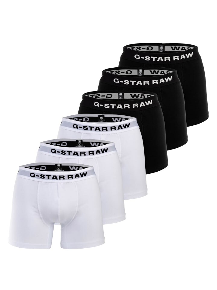 

Боксеры G-Star Raw short 6er Pack, черный/белый