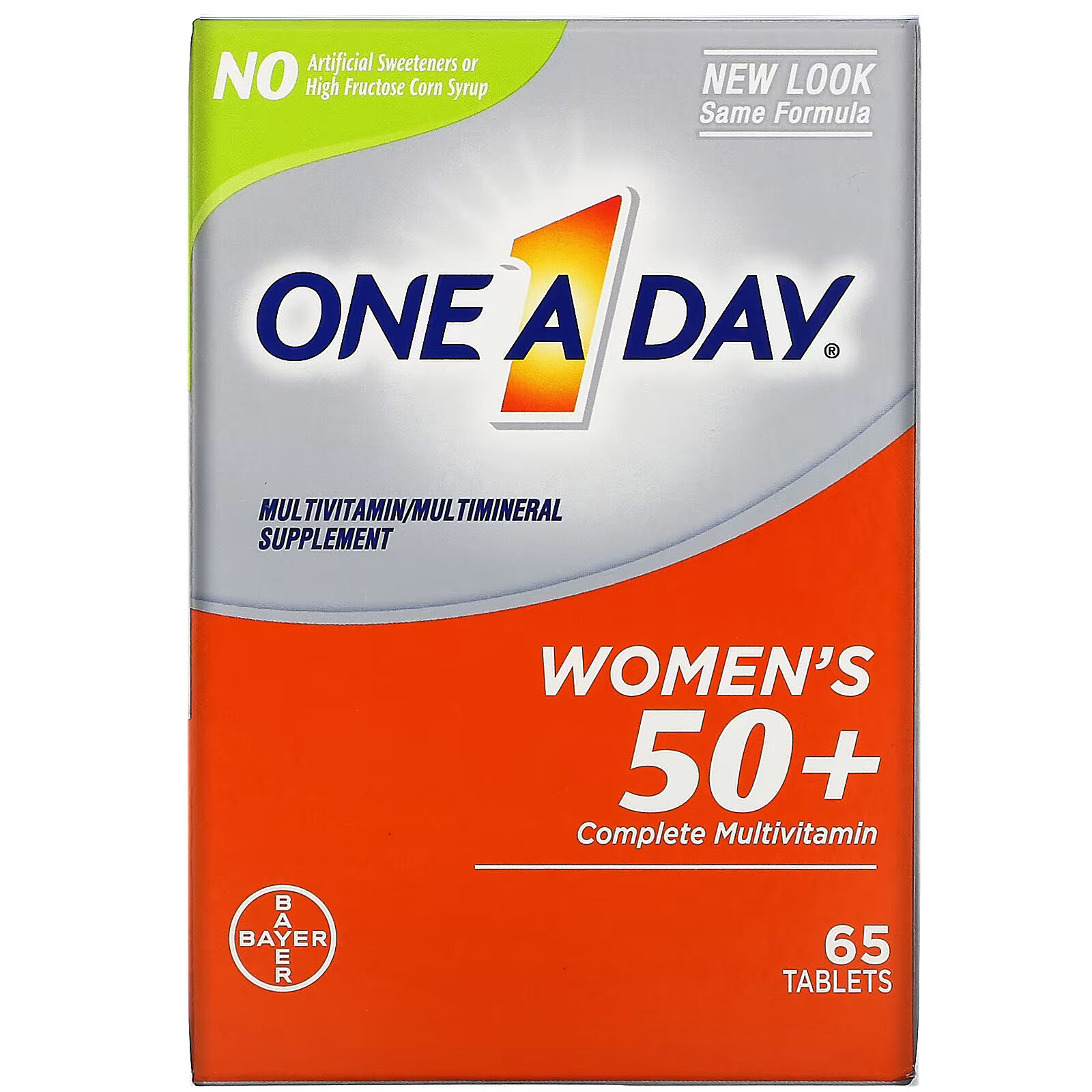 One-A-Day, полноценный поливитаминный комплекс для женщин старше 50 лет, 65 таблеток мультивитаминный комплекс one a day для женщин 200 таблеток
