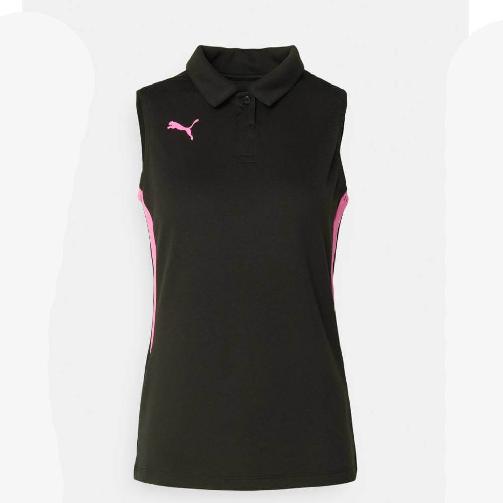 Футболка-поло Puma Individual Padel Women, черный/розовый