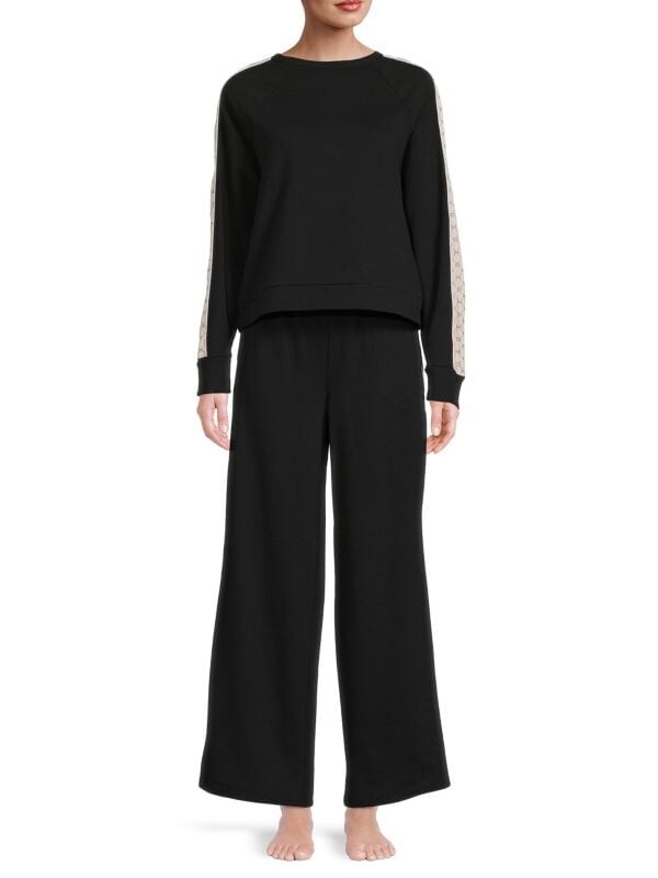 

Пижамный комплект из 2 предметов: толстовки и брюк DKNY Black