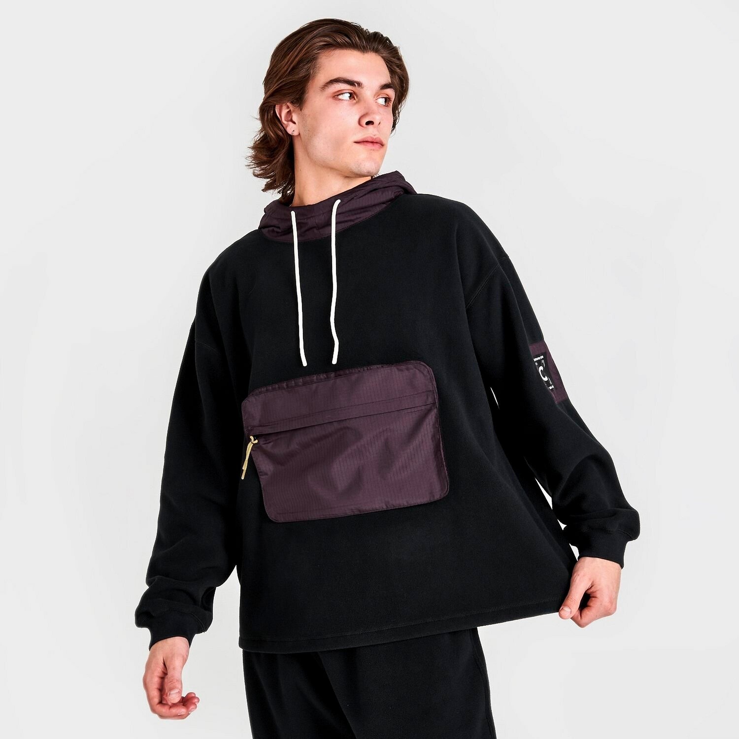 

Мужская толстовка с капюшоном Converse Counter Climate, черный