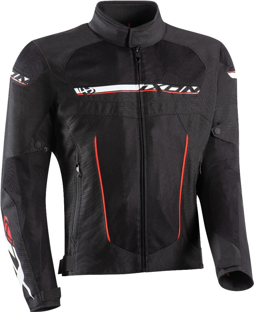 Куртка Ixon T-Rex для мотоцикла Текстильная, черно-бело-красная