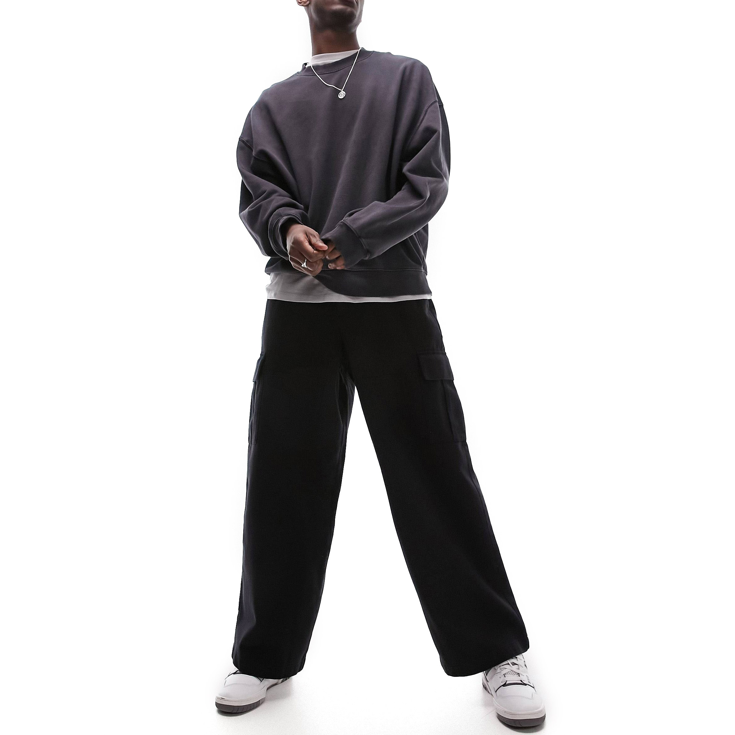 Брюки-карго Topman Extreme Baggy, черный брюки карго madeextreme мужские с вышивкой мешковатые джинсы в стиле хип хоп модная одежда весна лето 2022
