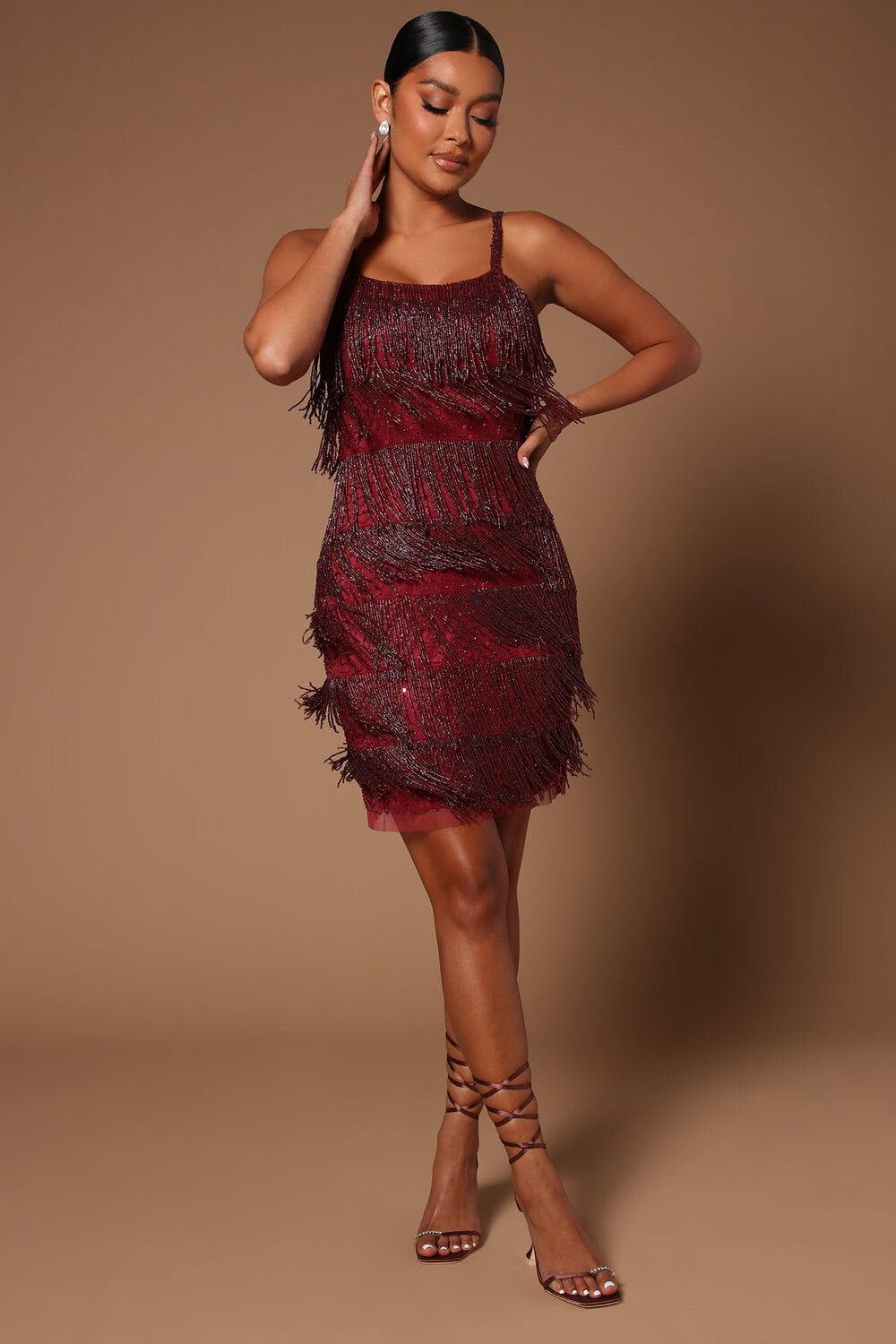 

Мини платье Fashion Nova SI22, вино