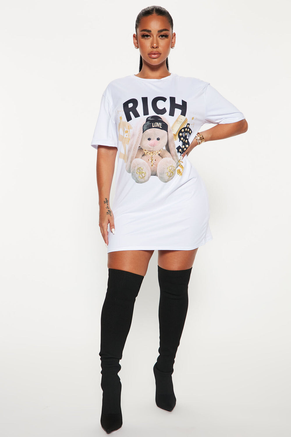 

Платье Fashion Nova D1424, белый