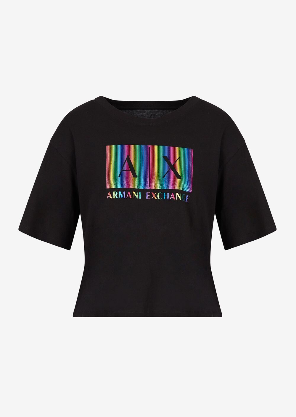 

Укороченные футболка Armani Exchange, черный