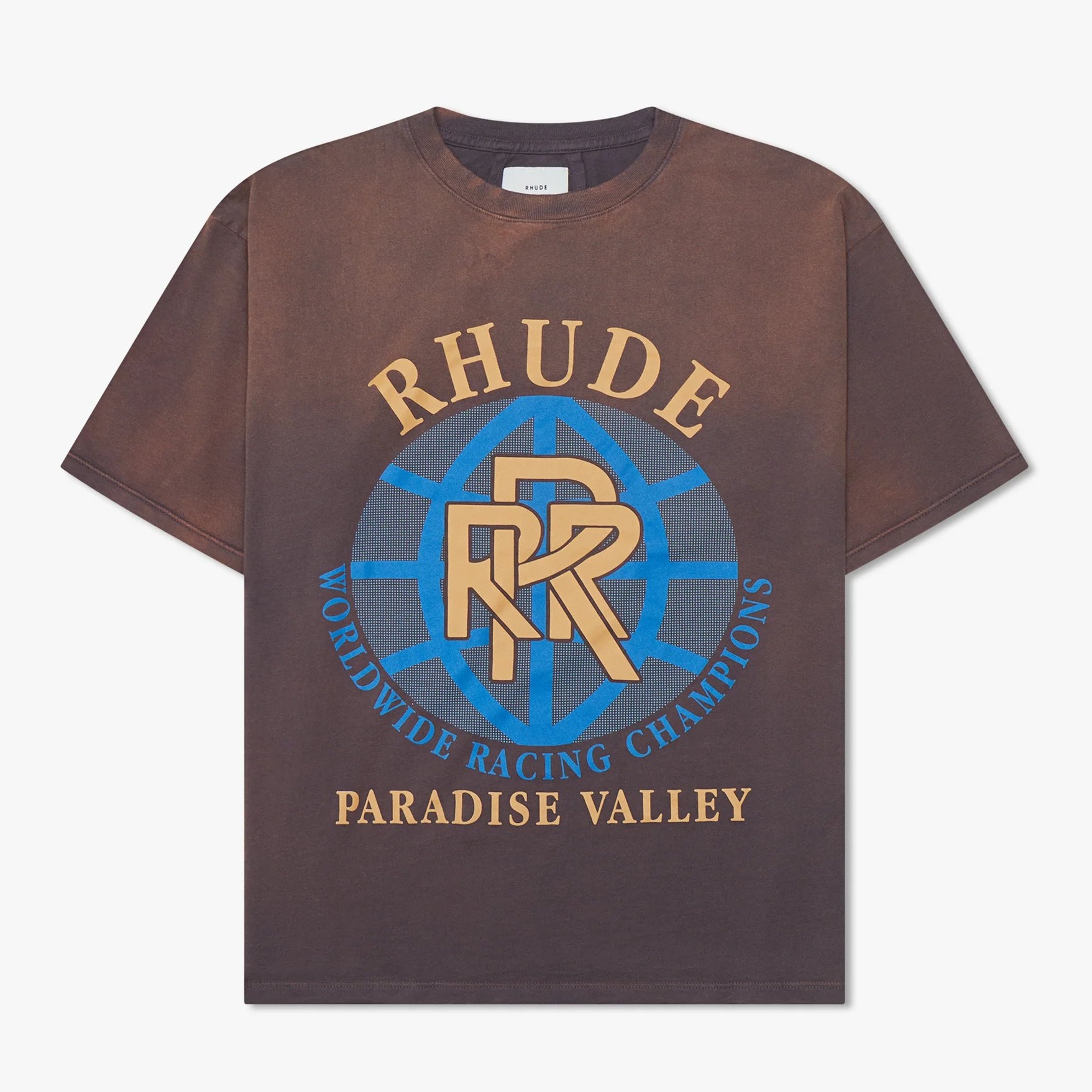 Футболка Rhude Paradise Valley Vintage, серо-коричневый
