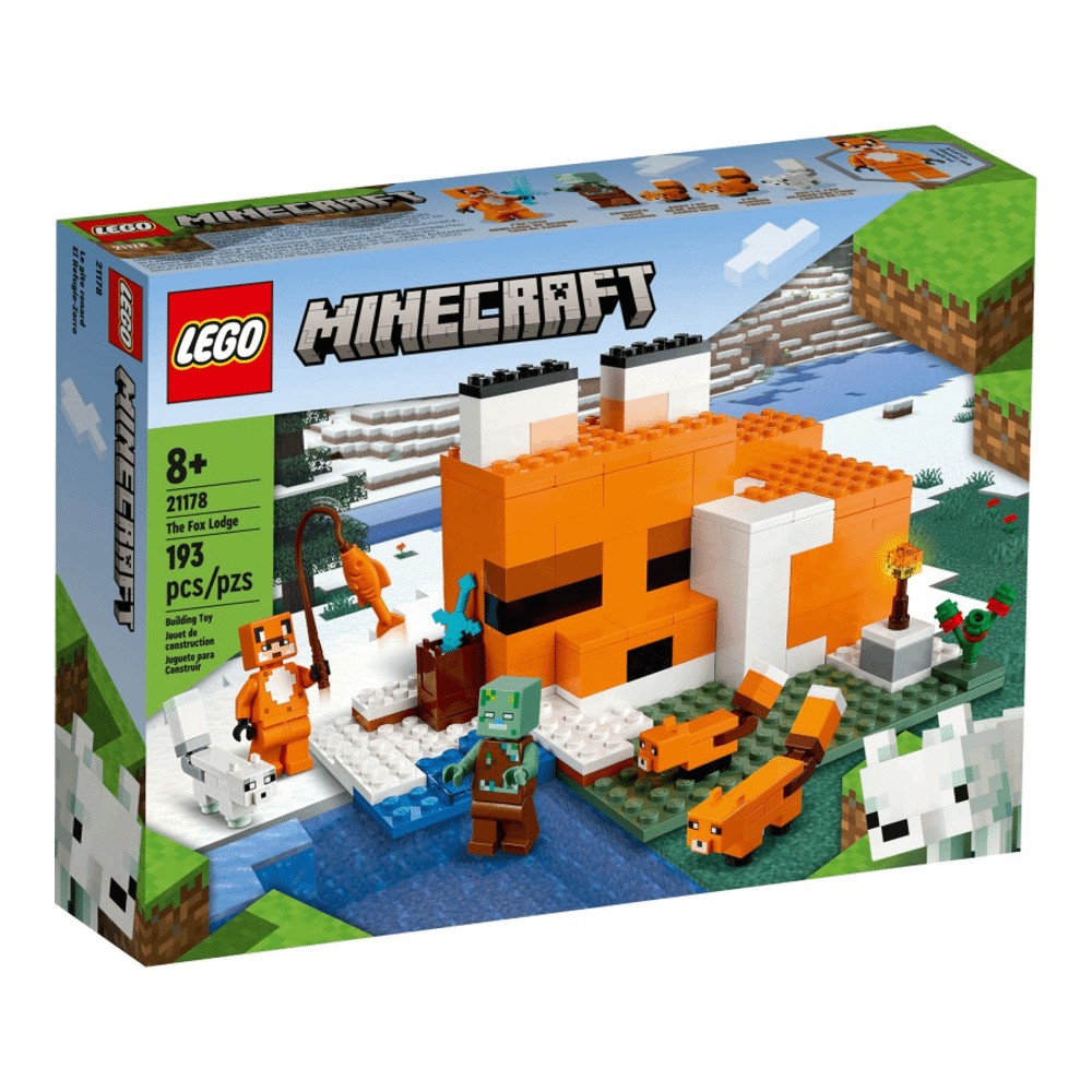 Конструктор LEGO Minecraft 21178 Лисья хижина конструктор lego holiday 5005251 зимняя хижина пингвина