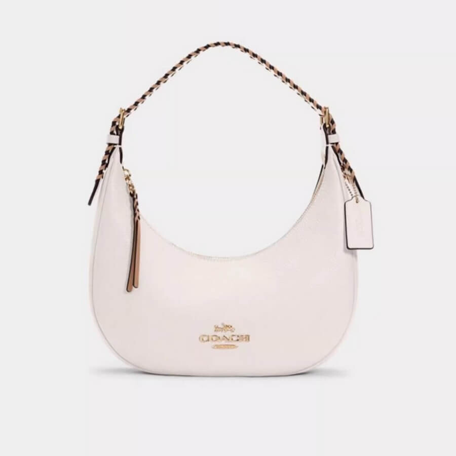 

Сумка Coach Outlet Bailey Lock-stitched Half-moon Armpit, белый/бежевый