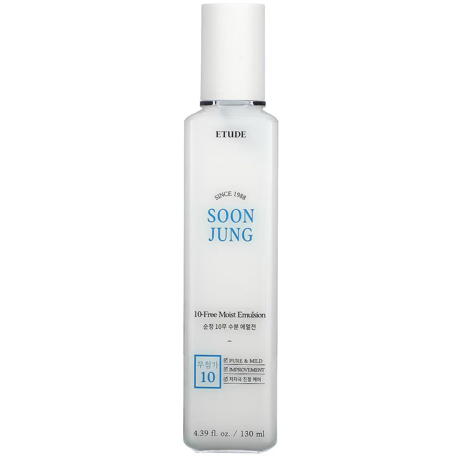 

Etude, Soon Jung, Увлажняющая эмульсия без 10, 4,39 жидких унций (130 мл)