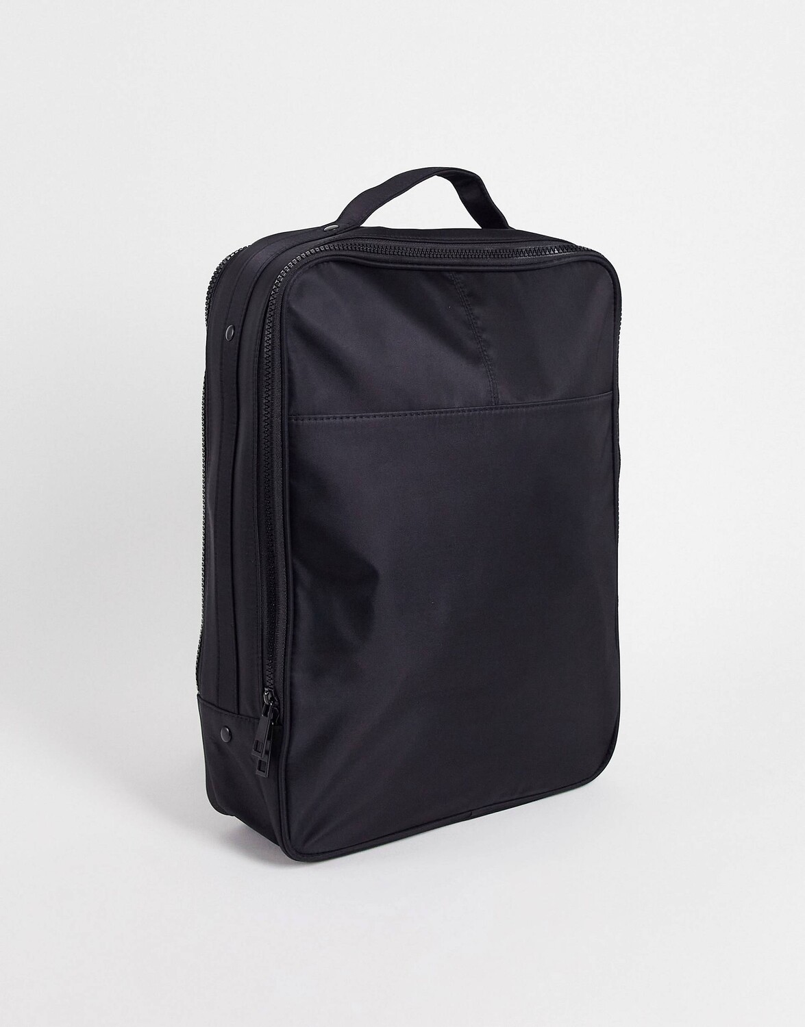 

Черный нейлоновый рюкзак на структурированной молнии ASOS DESIGN - BLACK