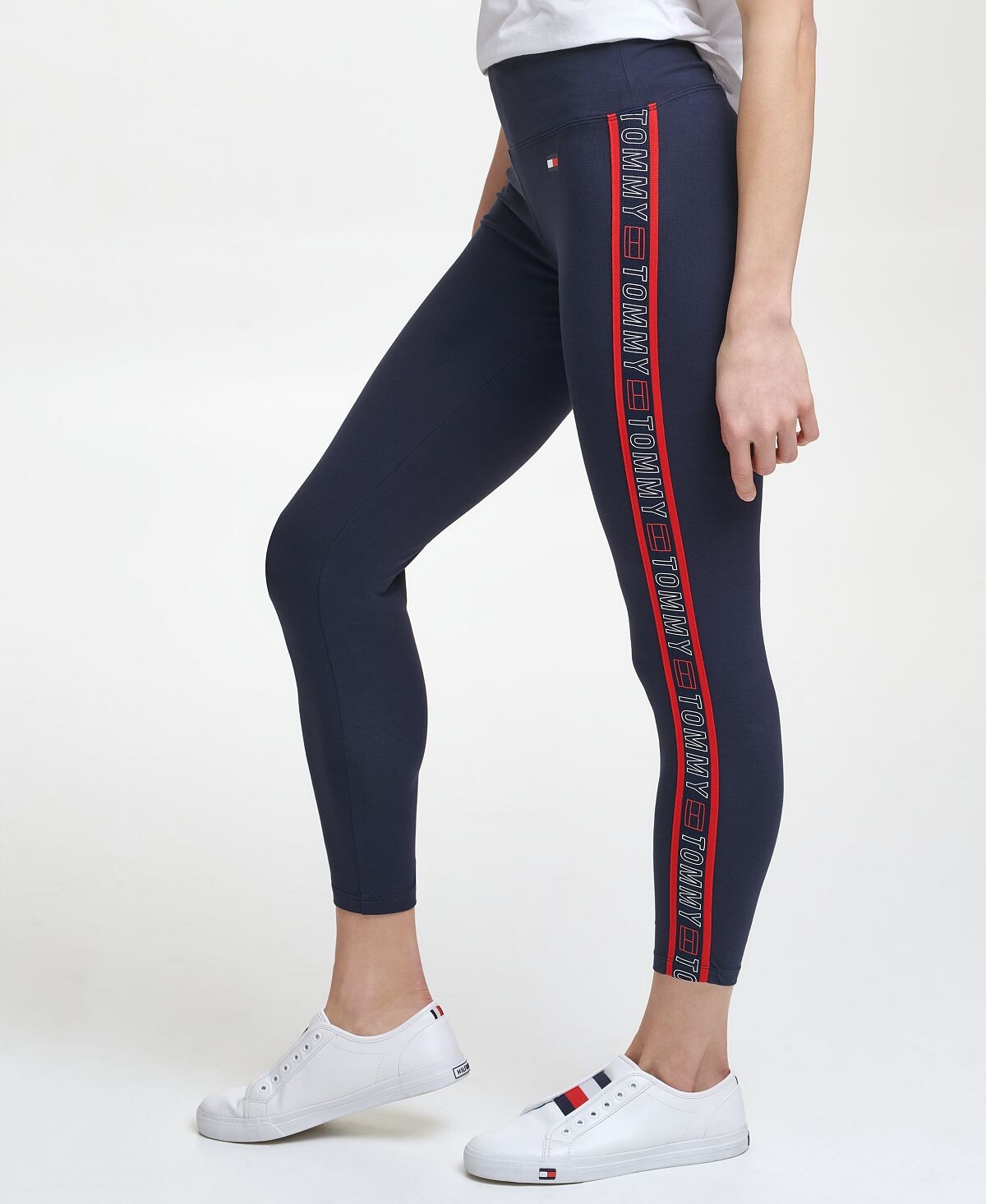 

Леггинсы длиной 7/8 с отделкой логотипом Tommy Hilfiger, темно-синий
