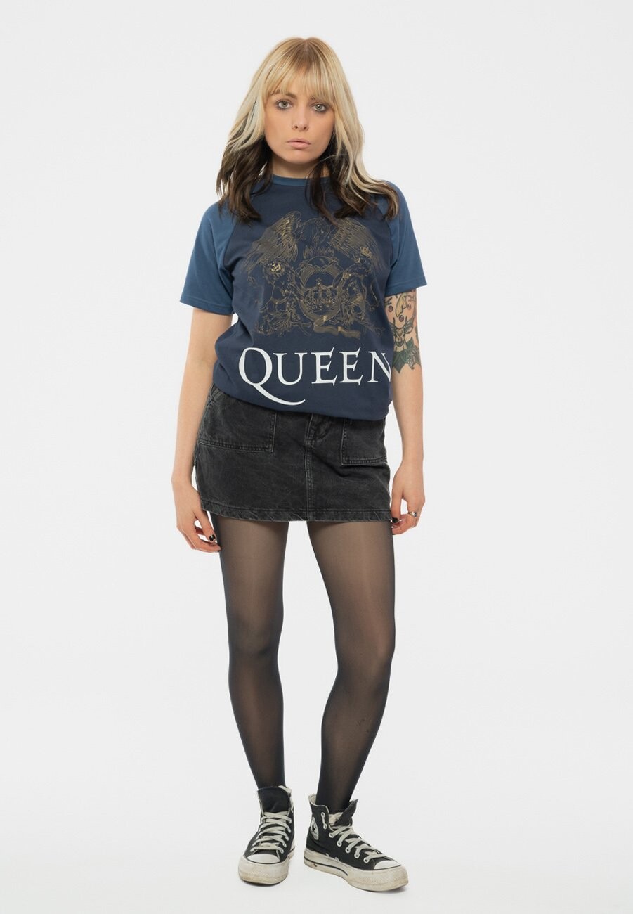 

Футболка с принтом QUEEN CLASSIC CREST RAGLAN Paradiso Clothing, синий