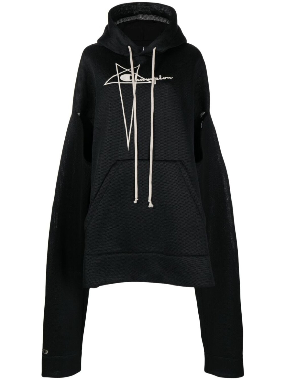 

Rick Owens худи с вышитым логотипом, черный