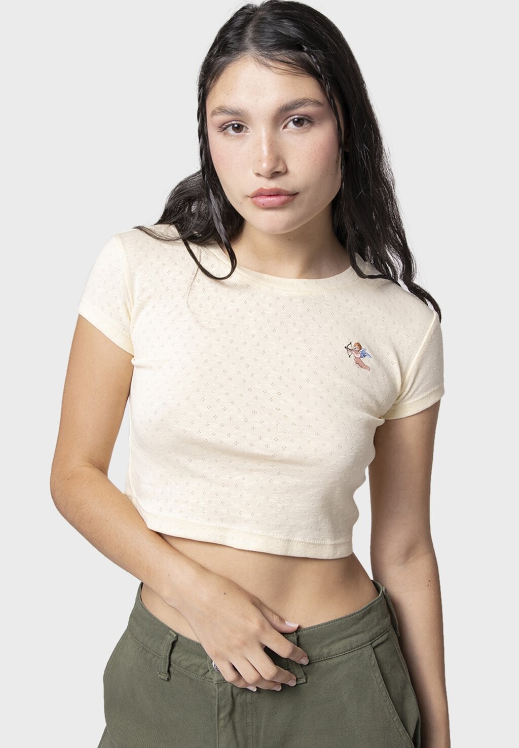 

Футболка с принтом Kaotiko, цвет pale yellow