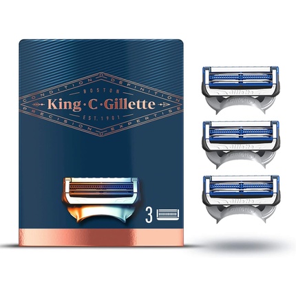 Мужские бритвы King C. для шеи, 3 лезвия, Gillette