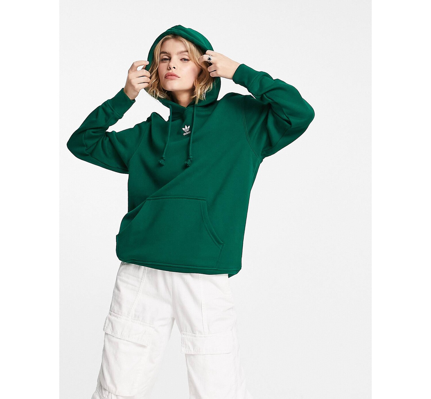 

Темно-зеленая худи с трилистником adidas Originals Essentials Essentials