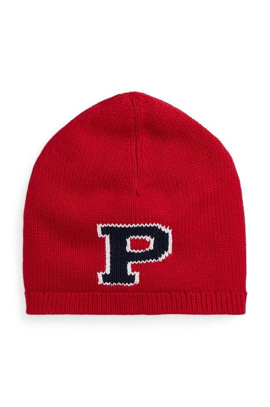 

Детская хлопковая шапка Polo Ralph Lauren, красный