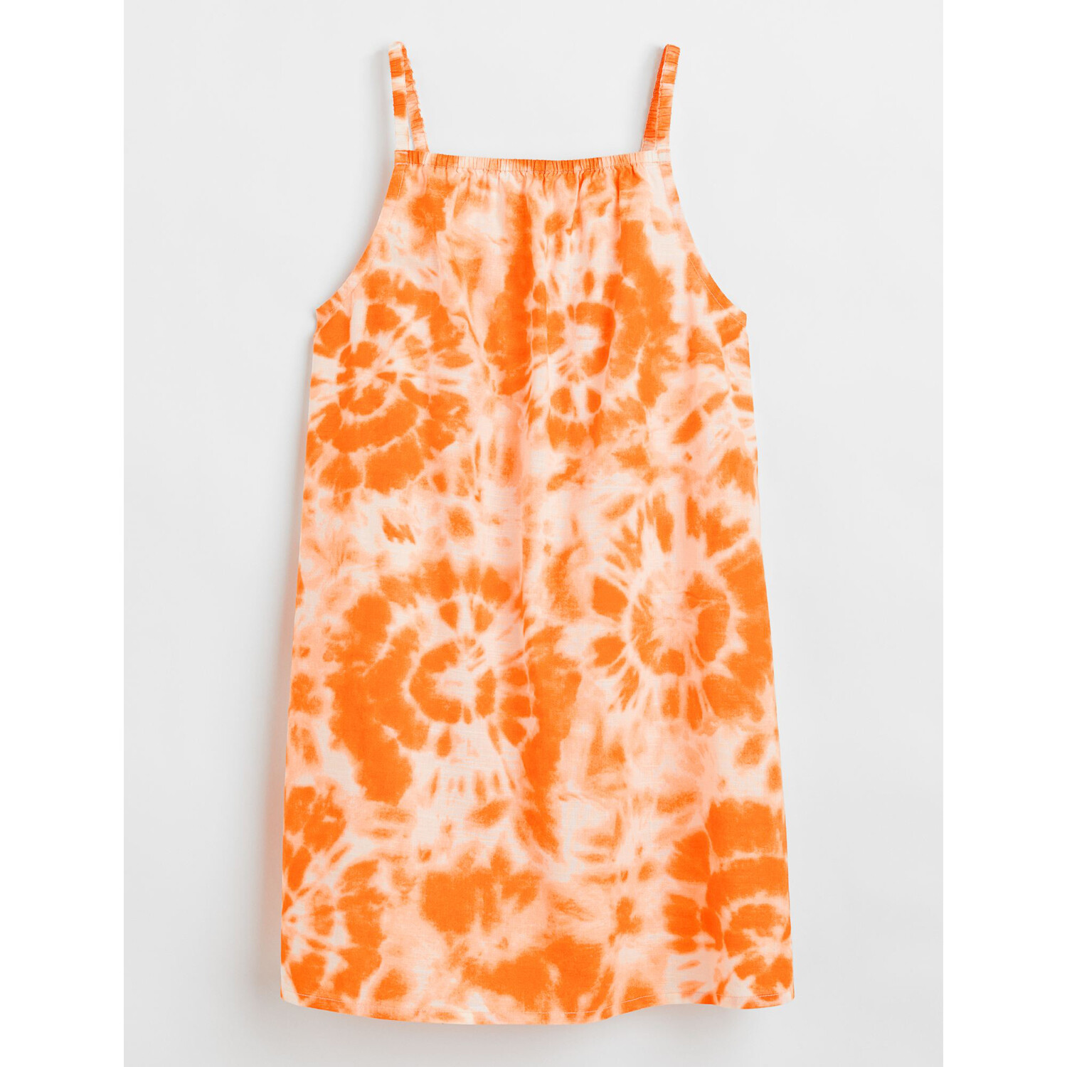 

Хлопковое платье H&M Tie-dye, оранжевый/белый