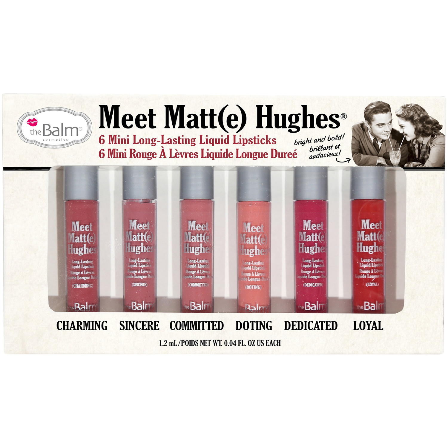 

The Balm Meet Matt(e) Hughes набор №1: мини-жидкая помада, 6x1,2 мл